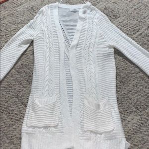 long white cardigan
